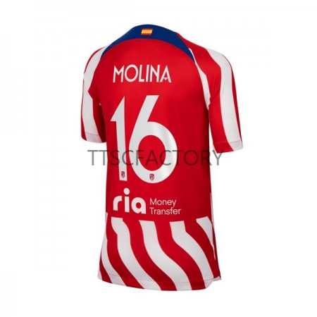 Fußballtrikots Atlético Madrid Nahuel Molina 16 2022-2023 Kurzarm Heimtrikotsatz kaufen